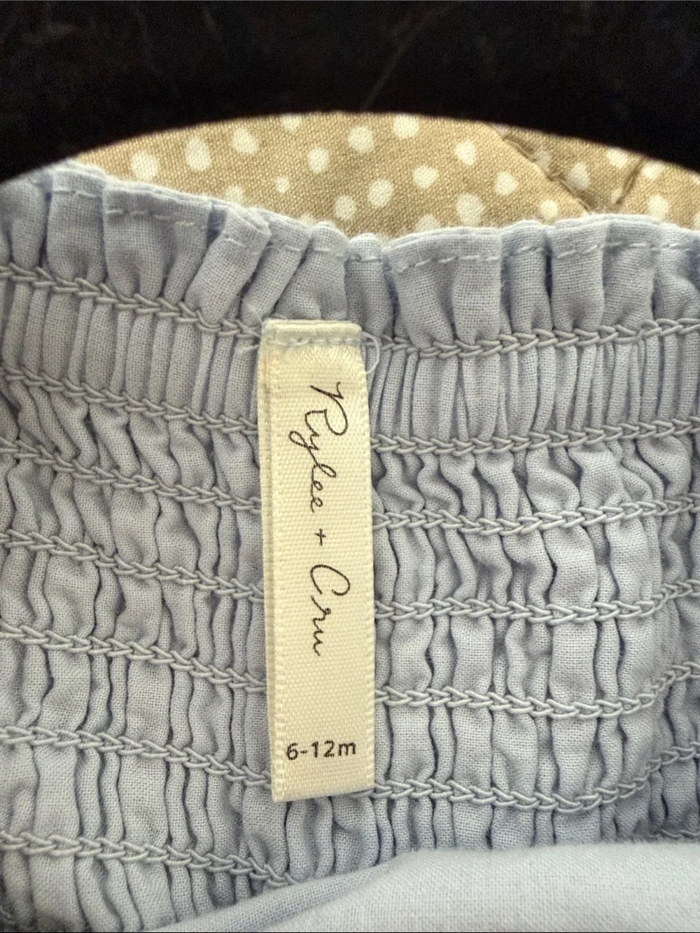 Rylee + Cru Remi Romper in Periwinkle 6-12months